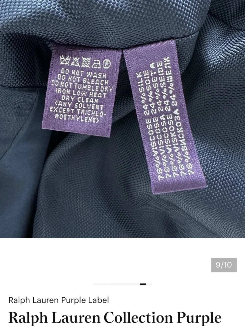ISO - RALPH LAUREN PURPLE COLLECTION NAVY BLUE DRESS SIZE 2.